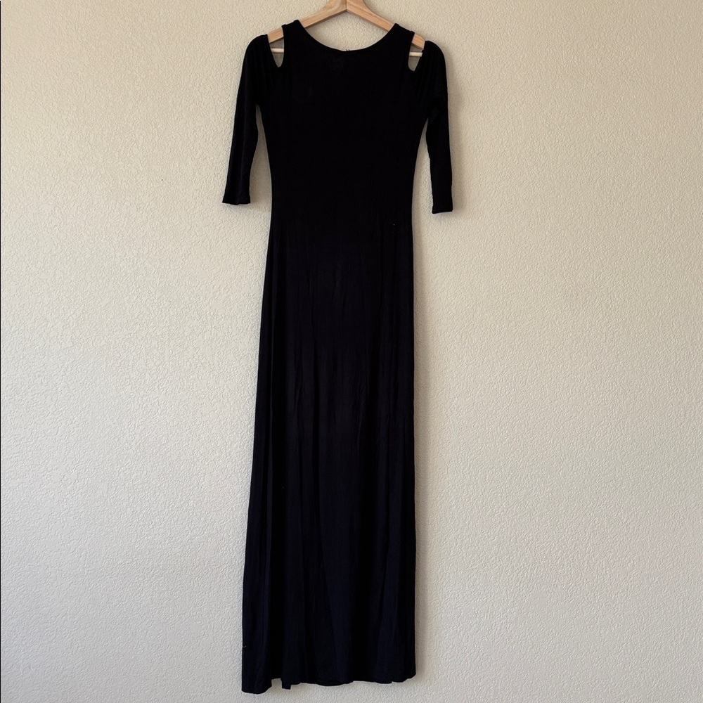Monteau Black Cold Shoulder Maxi Dress- NWT - Picture 4 of 4